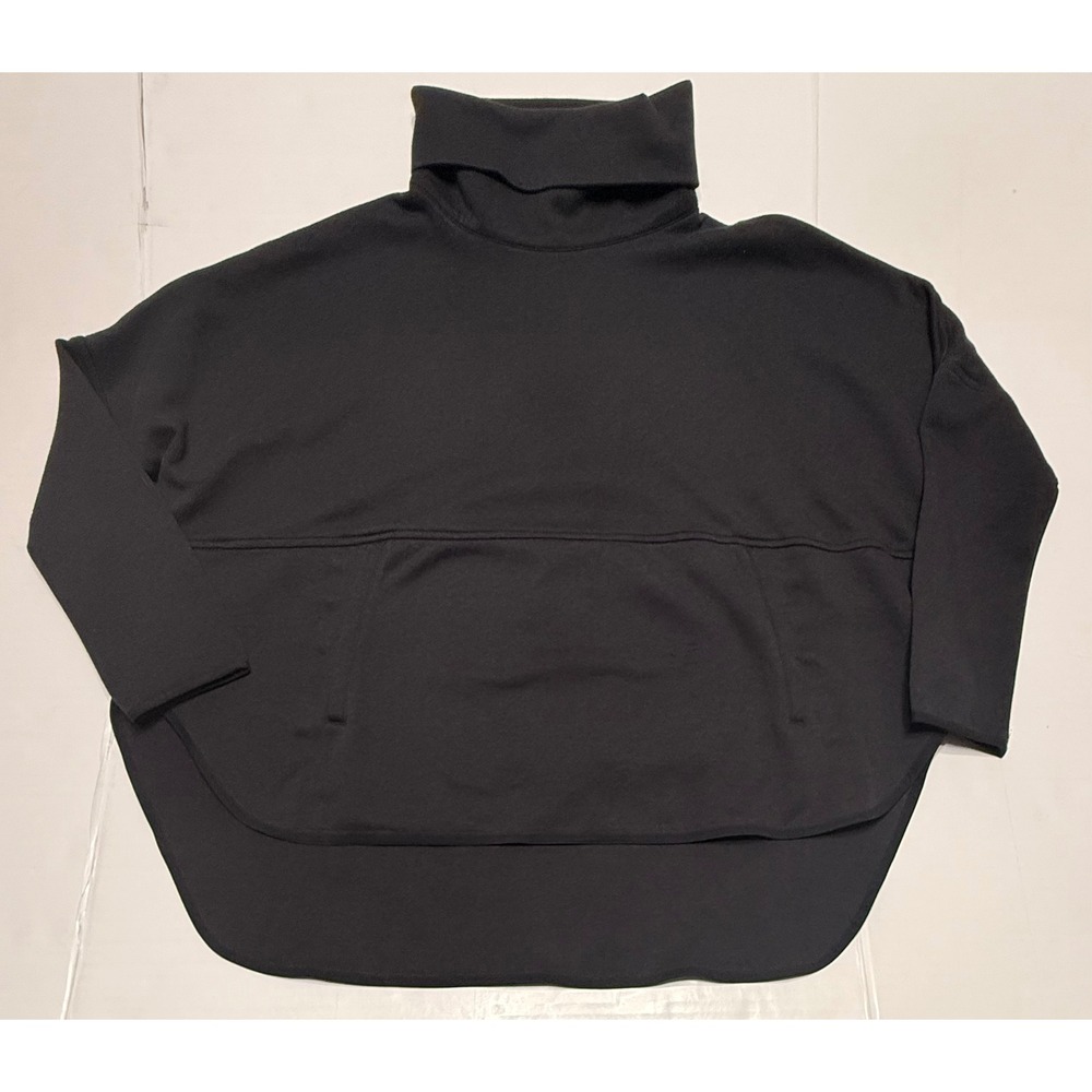 The North Face Womens Black Oversized Funnel Neck‎ Sweatshirt High Low Hem XS